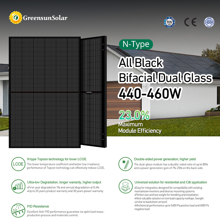 Ntype 460w solar panel 